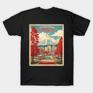 Edmonton Ontario Canada Vintage Poster Tourism T-Shirt